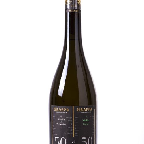 GRAPPA 50 E 50 BIANCA nobile+muller «MORELLI» 40º CL.70