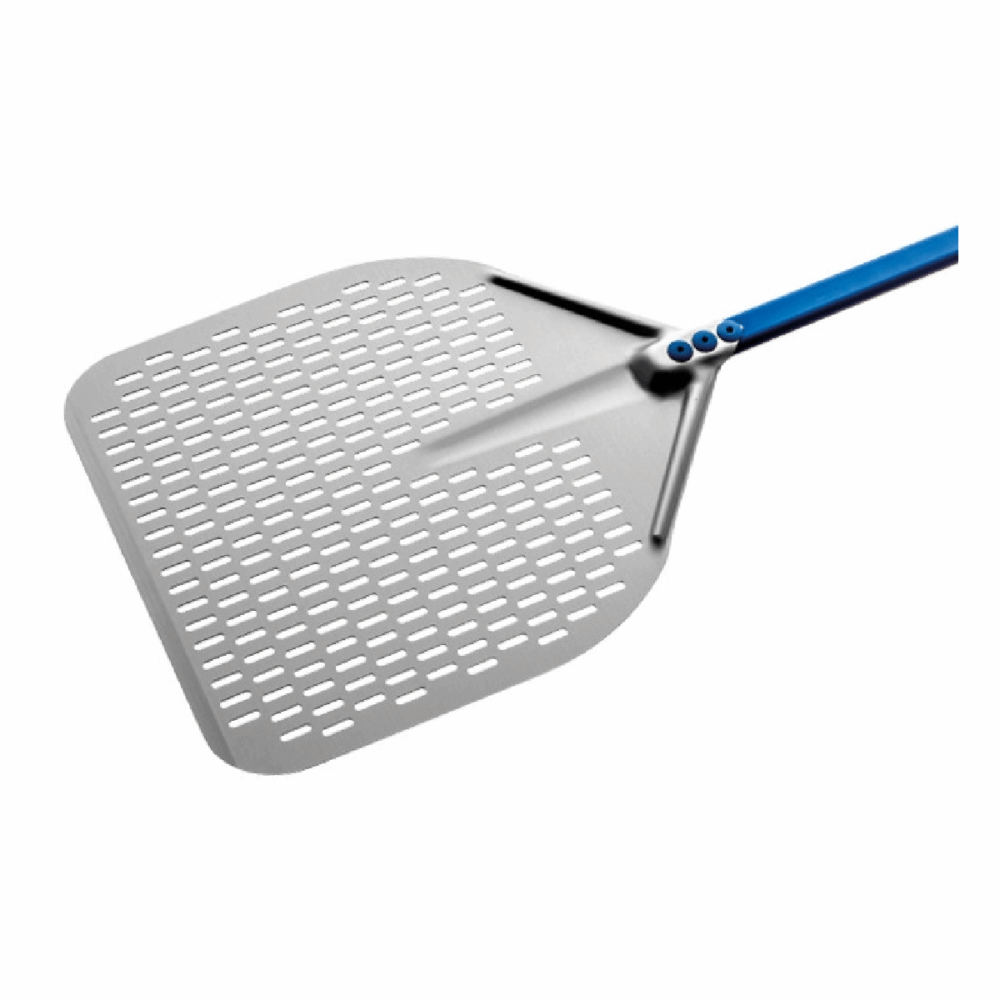 PALA ALLUMIN. RETT. ANOD.FORATA 30x30 cm L.AZZURR