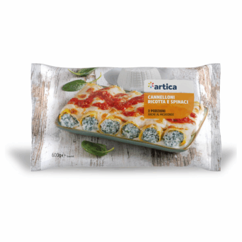 CANNELLONI RICOTTA E SPINACI 8X600GR* ARTICA