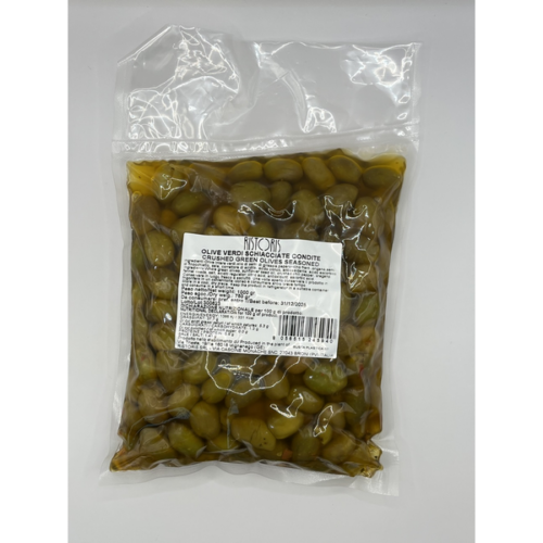 OLIVE VERDI SCHIACC. CONDITE BUSTA 1 KG «RISTORIS»