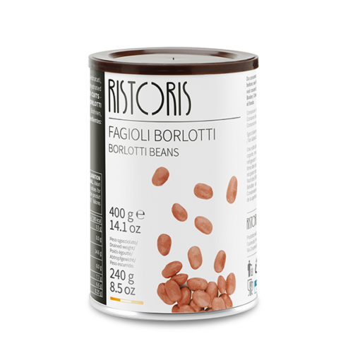 FAGIOLI BORLOTTI LATTA 400gr «RISTORIS»