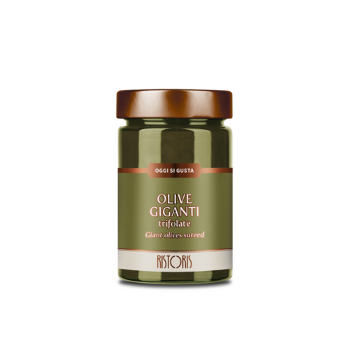 OLIVE GIGANTI TRIFOLATE VASO 320GR «RISTORIS»
