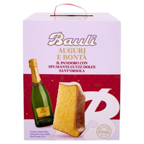 PANDORO + BOTTIGLIA «BAULI»