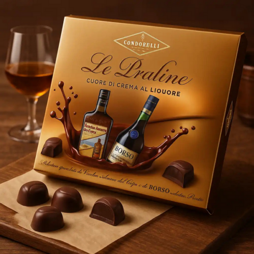 TORRONCINI PRALINE CON LIQUORE CAFFO GR250 «CONDORELLI»
