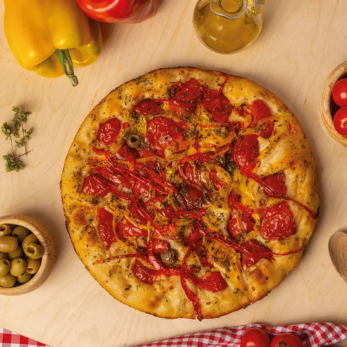 FOCACCIA POMODORO E PEPERONI 550GR *