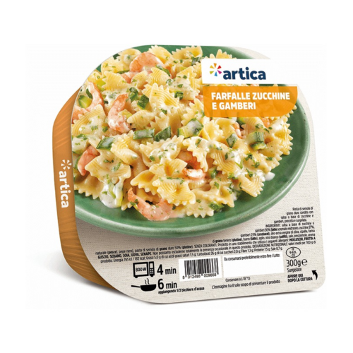 PASTA FARFALLE ZUCCHINE E GAMBERI 12X 300GR COP. * ARTICA